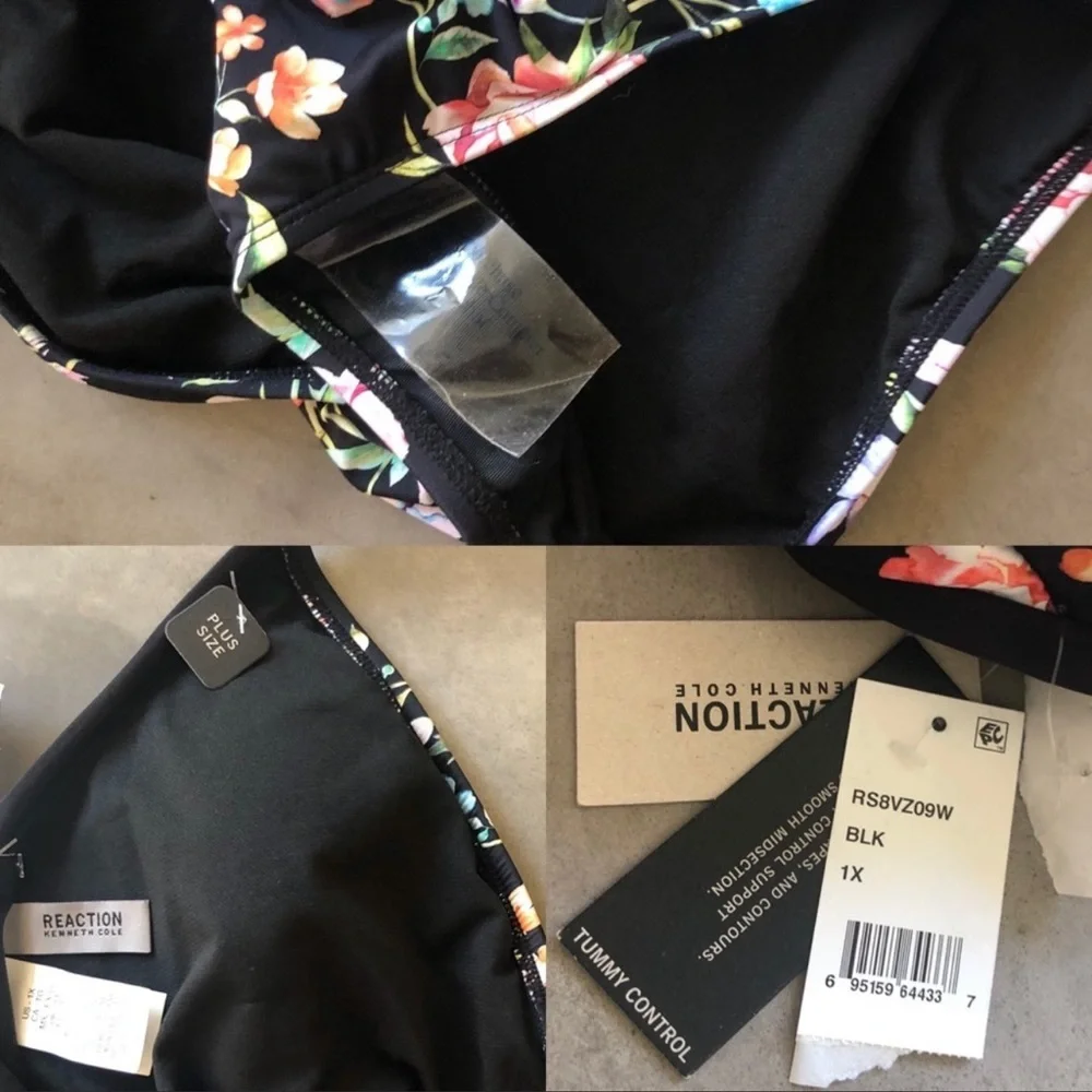 Kenneth Cole Plus Size Swimsuit Size 1X NWT - Picture 10 of 12